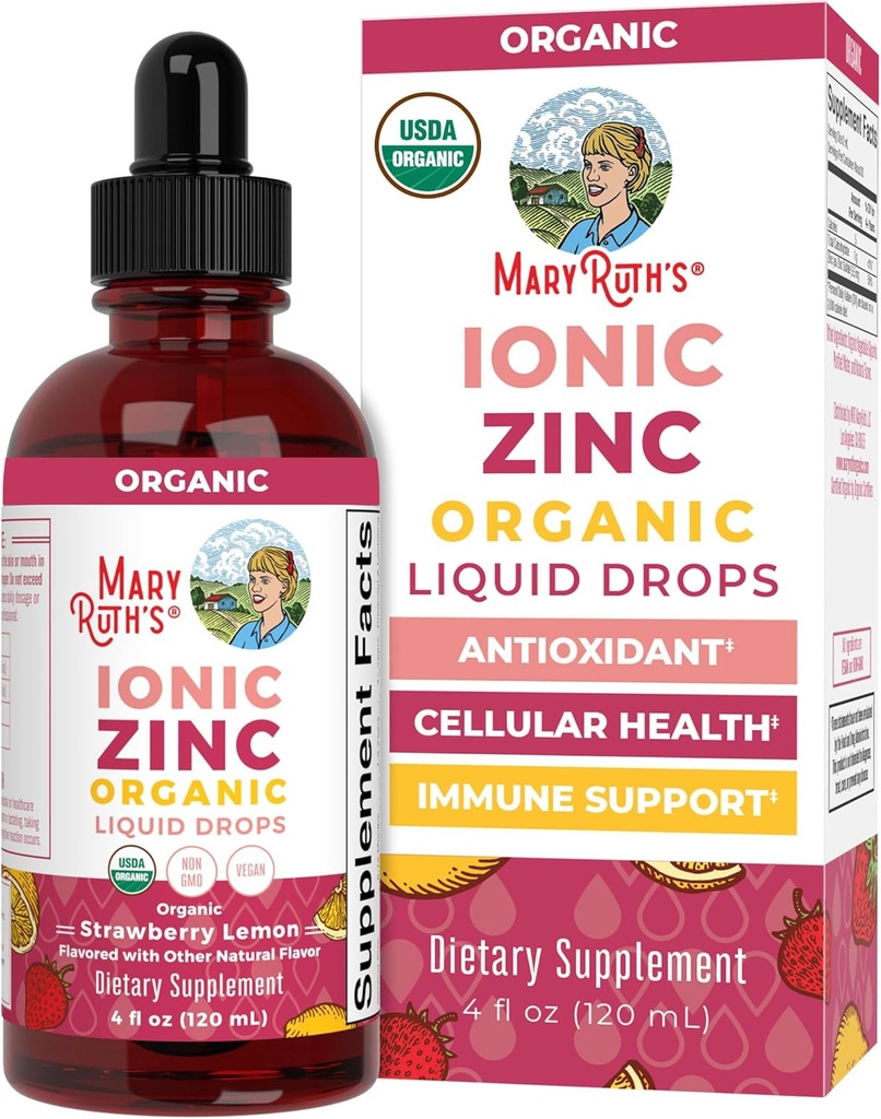 MaryRuth Organics Organic Strawberry Lemon Ionic Zink, 4 FZ