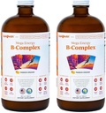 LIQUIDHealth Mega Energy Methylerede B- Complex, Voksen flydende Vitamin supplement - Øge energi, Relieve Stress & Træthed, immunforsvar, Heart & Gut Health - Made in USA, Vegan, Sukkerfri (2 Pack)