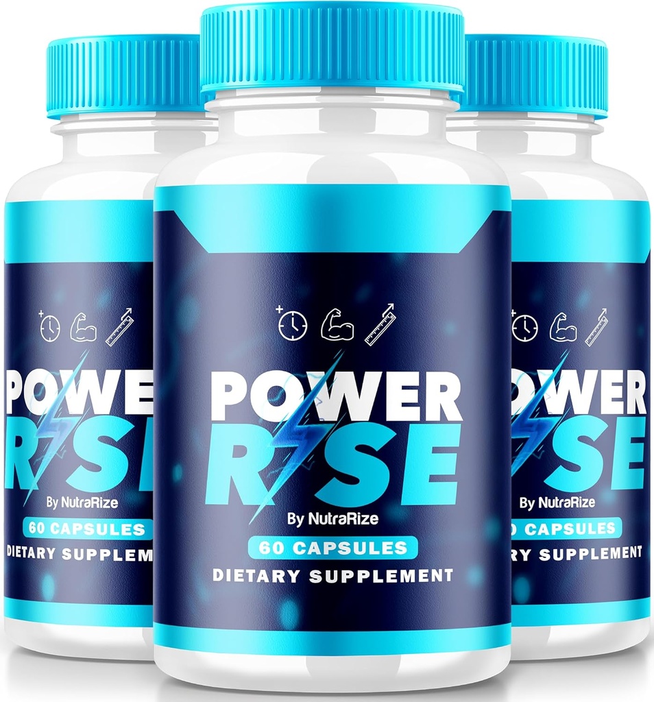(3 Pack) Power Rise for mænd, Official PowerRise for mænd piller, Alle naturlige mandlige støtte til spidsydelse og samlet sundhed, Premium Power Riser En Capsulas Pastillas anmeldelse (180 kapsler)