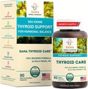 Organic Seaweed Thyroid Support - 210 mcg Natural Jod fra Kelp, Dulse & Bladderwrack - Hypothyroidisme, Hormone Balance & Metabolisme Support - 90 kapsler - af Sana Herbal og Dr. Marco Sikaffy