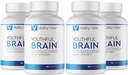 Youth Brain 4 Flaske Bundle - Memory & Brain Health Support - Brain Booster Clarity med Bacopa Monnieri, Ginkgo Biloba, B12- 120- Day Supply (240 Greve)