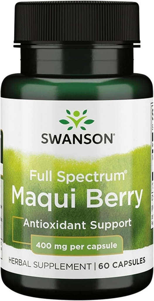 Swanson Full Spectrum Maqui Berry 400 Milligram 60 Kapsler