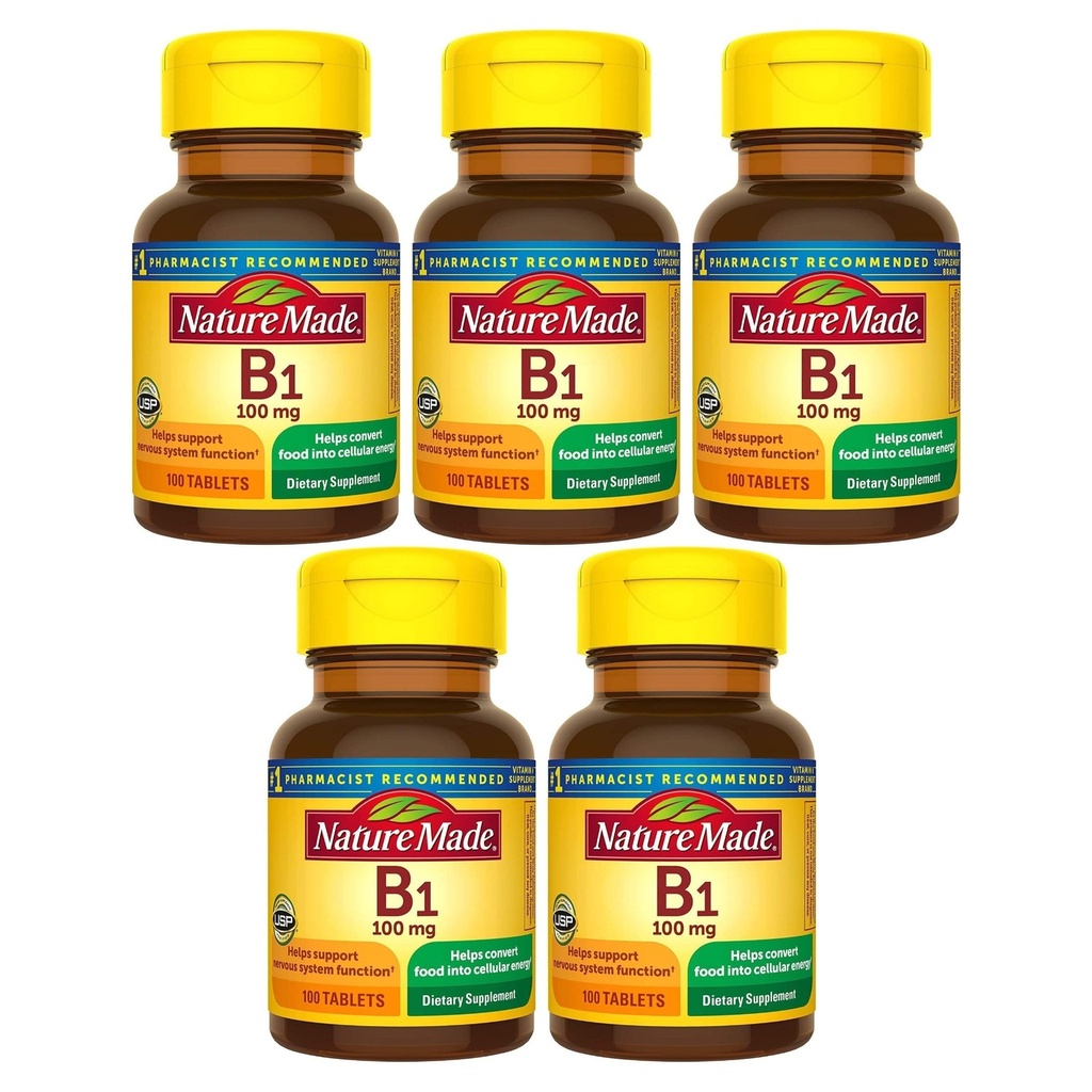 Nature Made B1 100 Mg 100 Greve (5 Pack)