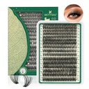 LashClusters 280Pcs Eyelash Clusters KEYYOU 60D D Curl 9-18MIX Clusters Tyk Super Soft Wispy DIY Eyelash Extension i hjemmet (60D- D, 9-18MIX)