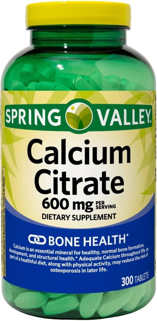 ikj Calcium Citrate Tablets Dietary Supplement 600 Mg 300 Count