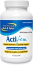 NORTH AMERICAN HERB & SPICE ActiFEM - 90 Kapsler - Understøtter Hormonbalance for kvinder, Metabolisme & Mood - Royal Jelly, Wild Atlantic Kelp, Fennel - Non- GMO - 90 Total Servering
