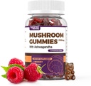 Mushroom Gummies 60stk 10x Mushroom Supplement med Ashwagandha for immunsundhed, Mood & Stress Support