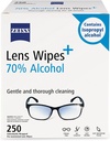 ZEISS Pre-fugtede Lens Rengøringsservietter med 70% Alkohol, 250 Tæl