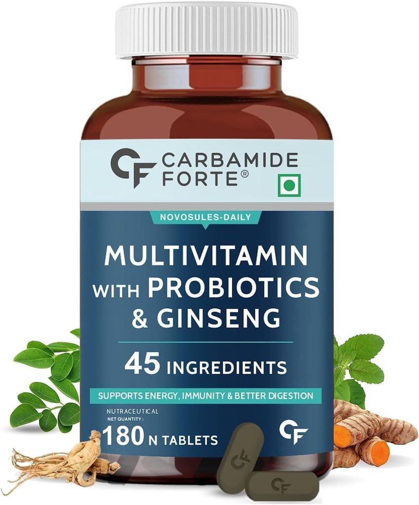 Generic Rise Multivitamin Tablets for Men and Women with Probiotics Supplement - 180 Veg Tablets
