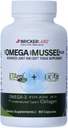 Bricker Labs Omega Cyclo - Mussel Plus UC- II, Premium NZ Green Lipped Mussel Plus UC- II Udenatureret Type II Collagen, Den ultimative fælles tillæg for fælles sundhed og komfort, 90 kapsler