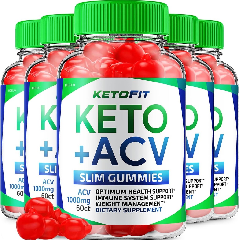 (5 Pack) Ketofit ACV Gummies Advanced 1000mg, KetoFit Keto + ACV Weight Management Gummies Apple Cider Vinegar Keto Fit Kosttilskud Ketofit Gummies Anmeldelser Vitamin B12 B6 (300 Gummies)