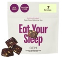 GEM Sleep Aid, Nighttime Bite, 7 Pack, Melatonin Free, L- Theanin, Magnesium, Valerian Root Extract Shuttle 124; Vegan og Gluten Free Shuttle 124; Earthy Chocolate Cherry, Trial størrelse