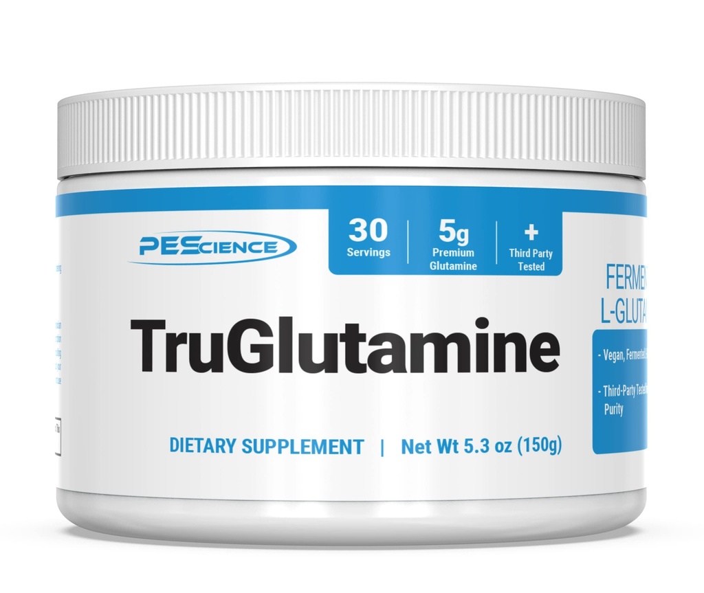 PEScience TruGlutamin, Gæret L- Glutamin pulver, Unflavored, 30 Servere, Gut Health Support