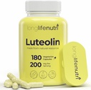 Luteolin Supplement 200mg - 180 Vegetariske Kapsler, 3 - Måned Supply - Styrke kognitiv funktion & Samlet sundhed - Lab testet, Made in USA, 2 Servering Størrelse