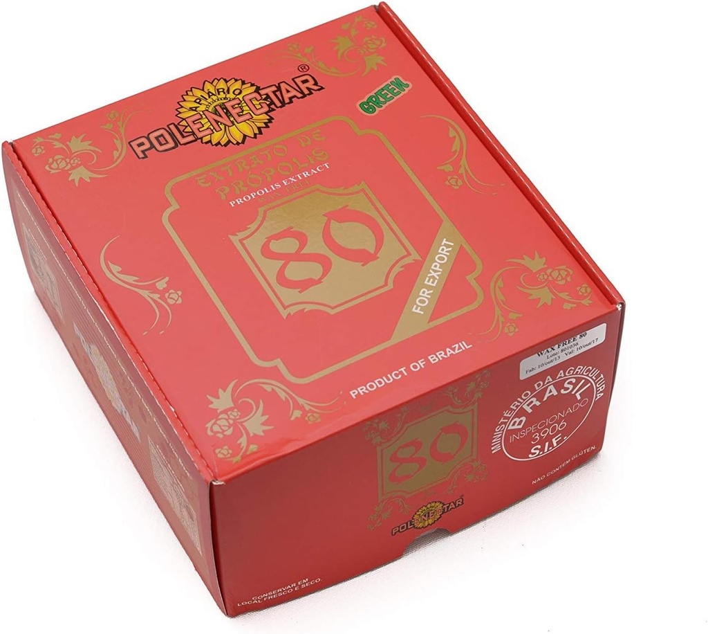 Brazil Green Bee Propolis Extract Wax Free 80 (30ml) - 24 Bottles
