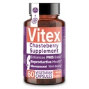 Intimate Rose Vitex Chasteberry supplement til kvinder, 1000 mg - Chaste Tree Berry for Hormone Balance, Fertilitet & PMS support, Regulere cykler - 60 kapsler