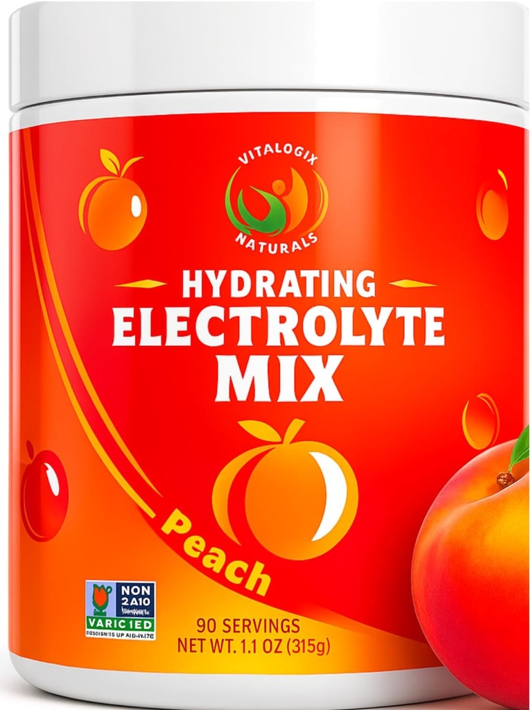 Naturlig elektrolyte pulver mix - Ingen sukker, lavt natrium, Vegansk hydrering supplement til sport, rejser & daglig brug