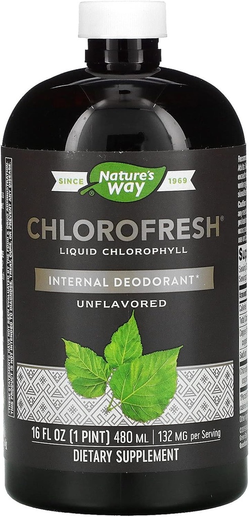 Nature's Way Chlorofresh Liquid Chlorophyll Internal Deodorant, unflavored 16 oz