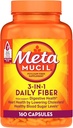 Metamucil, Psyllium Husk Kapsler, 160 Kapsler, 3- in-1 Fiber Supplement, Daily Psyllium Husk Fiber Kapsler Hjælp Støtte fordøjelsessygdomme ved at fremme regelmæssighed *, Hjælp Supplement Daily Fiber Indtag