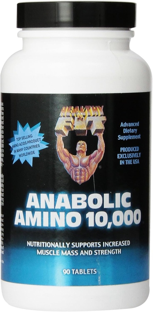 Healthy 'n Fit Anabolic Amino 10,000, 90 tablets, Bottle