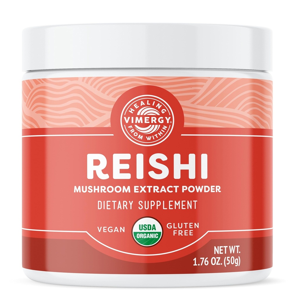 Vimergy Reishi Powder - Superfood Cellular Support * - Fordele immunforsvar * - USDA Certified Organic, Vegan, Paleo-Friendly, Gluten- Free - 33 Serveringer
