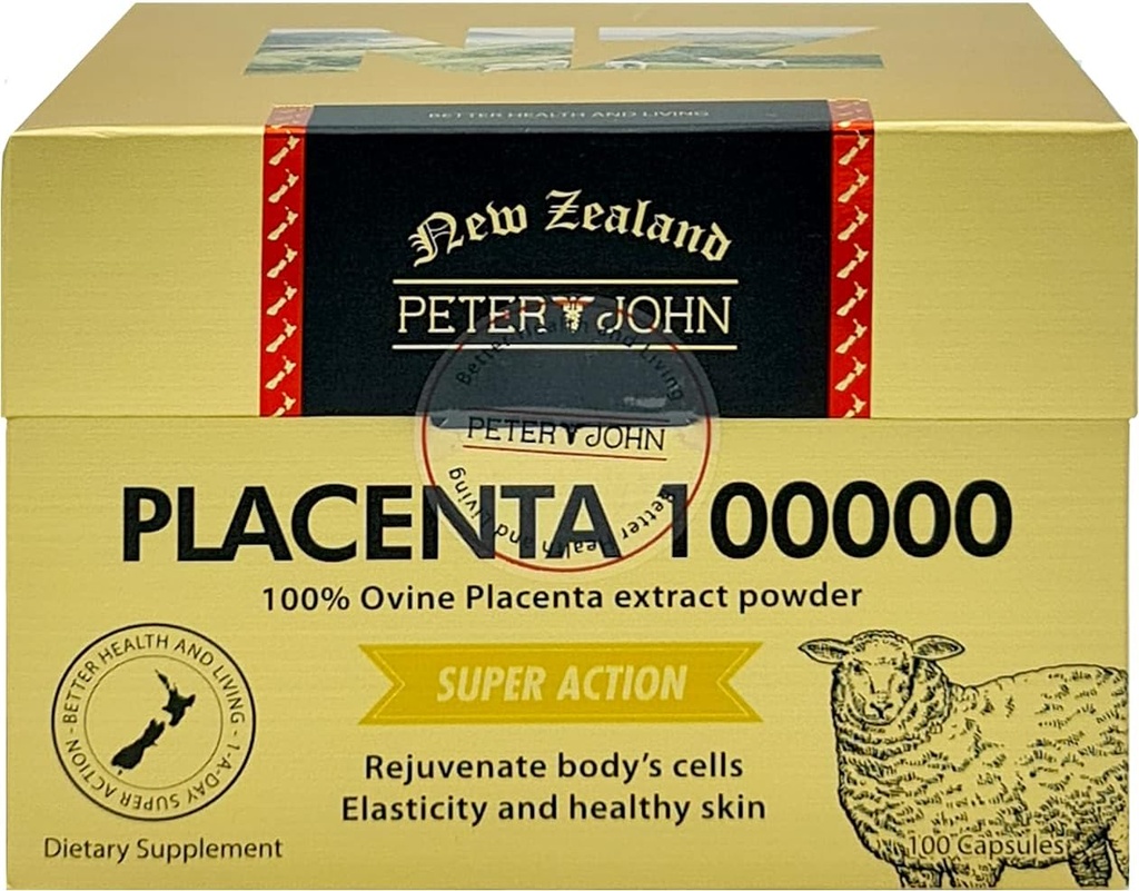 HEALTHFARM Peter John Ovine Placenta 100000 100 Kapsler (1)