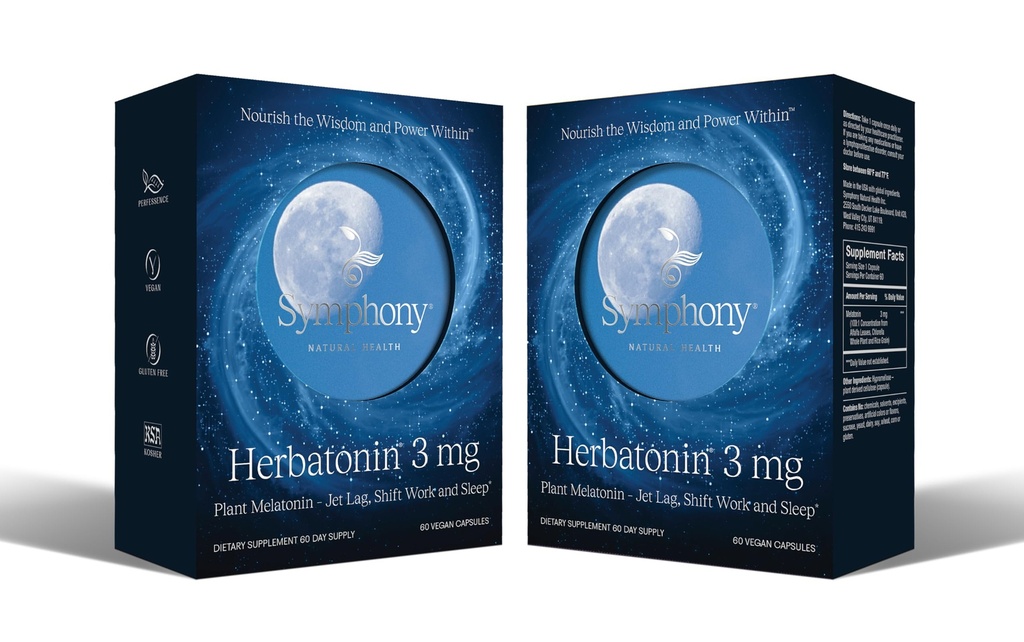 3 mg - Den første naturlige plante Melatonin Voksen Sleep Aid, Circadian Rhythm Support til Jet Lag, Shift Work, General Sleeplesness - 120 Pure Vegan Kapsler (120 Day Supply)
