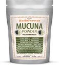 Herbseverly Mucuna Pruriens Seed Powder 2X Potency Extract (2: 1); Lilla & Gul Frø Blend, Velvet Bean, Non- GMO, Vegan, 230g Budd124; Understøtter energi, Vitality, og Samlet Wellness
