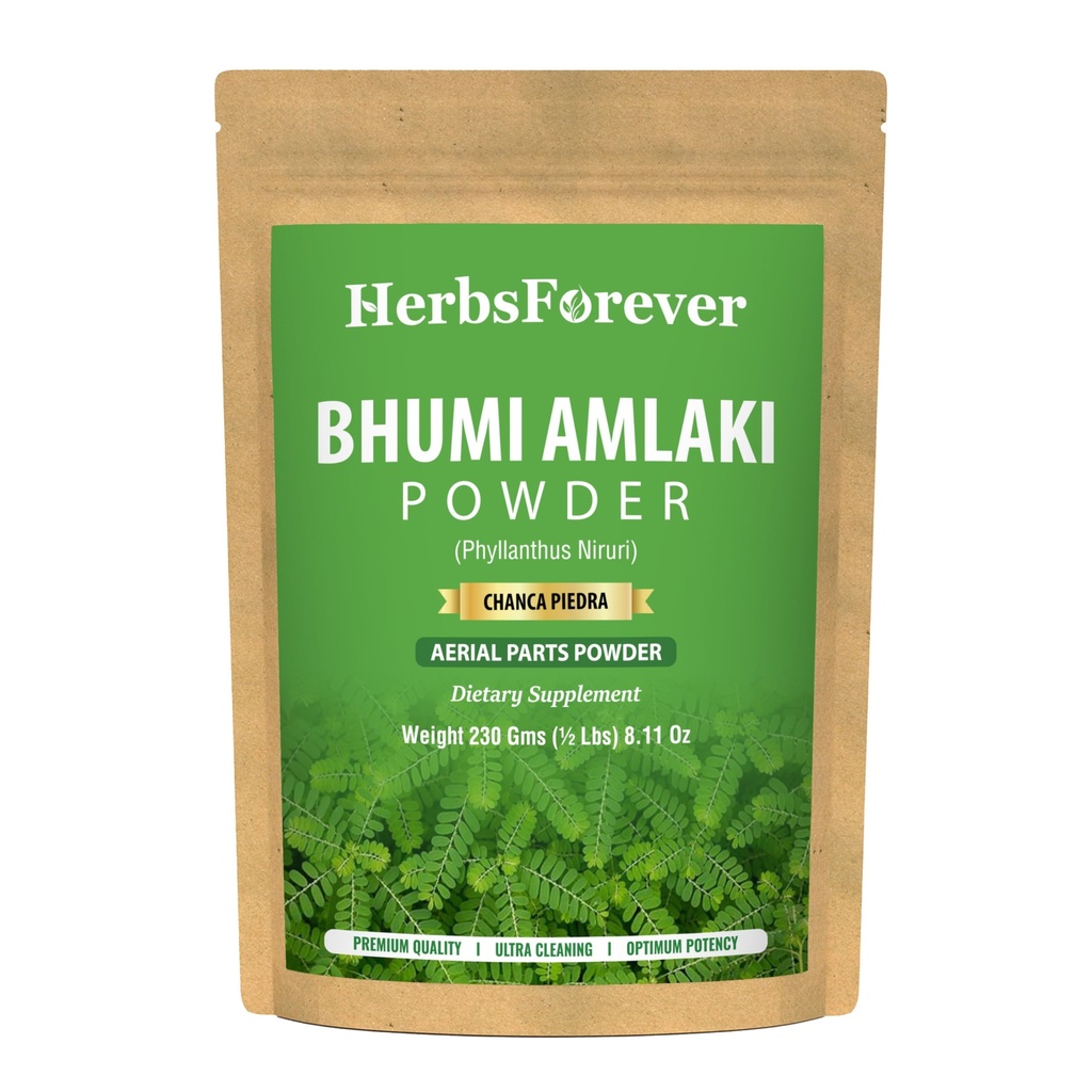 HerbsForever Bhumi Amalaki Powder Б124; Phyllanthus Niruri Б124; Ayurvedic Herb for wellness, Detox & Vitality Б124; Non- GMO, Vegan, Gluten- Free