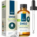 WoldoHealth DMSO 99,9% Pharmaceutical Grade - FT- IR Verified Dimethylsulfoxid, Low Odor Solvens i glasflaske med Precision Dropper (3.38 oz)