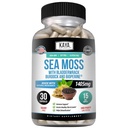 Kaya Naturals Sea Moss - Mobility Supplement for mænd og kvinder - med Burdock Root, Irish Moss, Bladderwrack, og BioPerine - for mobilitet sundhed og immunboost, 30 Greve
