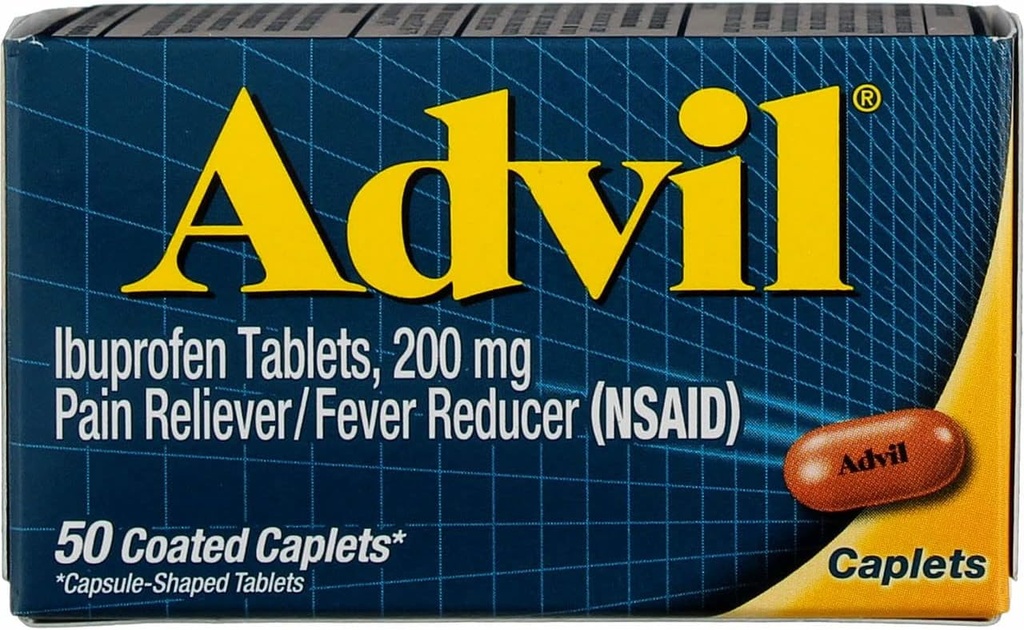 Advil Caplets 50 Ct (2 Pack)
