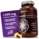 OmniBiotics Organic Evening Primrose Oil for Women - Clinical Strength 1500mg per kapsel, 10% GLA, Cold- presset, Non- GMO, Hormone Balance for Women - 120 Vegan Softgel kapsler