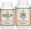 Dobbelt Wood Kosttilskud Quercetin og Zink Bundle - Support immunsystem Sundhed (120 Count Quercetin og 300 Count Zink)