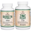 Dobbelt Wood Kosttilskud Quercetin og Zink Bundle - Support immunsystem Sundhed (120 Count Quercetin og 300 Count Zink)