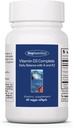 Allergy Research Group Vitamin D3 Complete - Vitamin D3 og K2 Supplement, Daglig balance, med vitamin A, DeltaGold Tocotrienols, High Potency, Veggie Softgels - 60 Greve