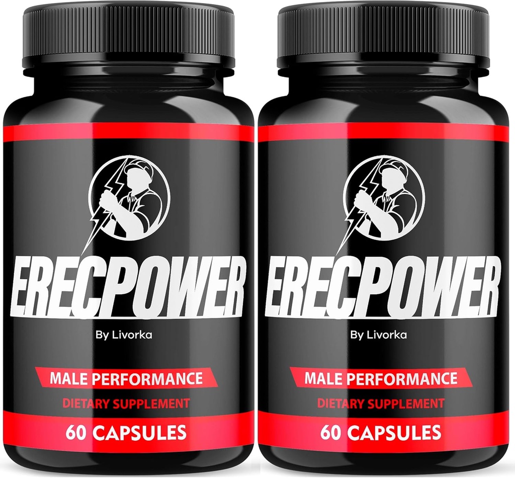 LIVORKA erekraft Multivitamin Mandlige Performance Kapsler til Herre Sundhed, Avanceret Formel - 120 Kapsler (2 Måned Tilgang) - pakke med 2