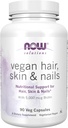 Now Foods Solutions, Vegansk hår, Hud & Nails, Nutritional Support med 5.000 mcg biotin, 90 Veg kapsler