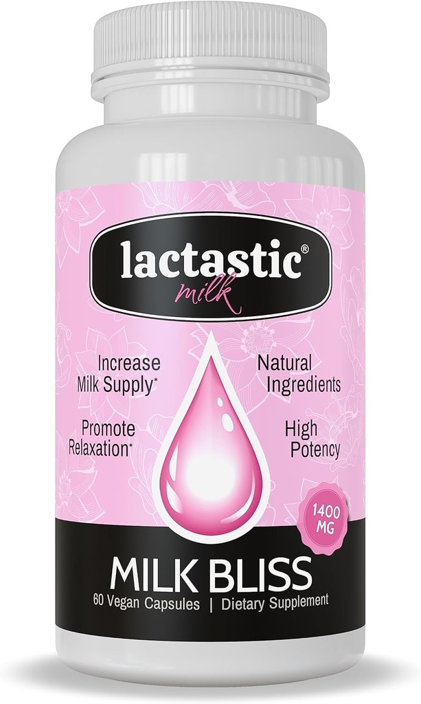 Lactastic ® Milk Bliss ™ - Økologisk Moringa, Mælketidsel, Passionflower & Valerian Root - 60 Veganske kapsler