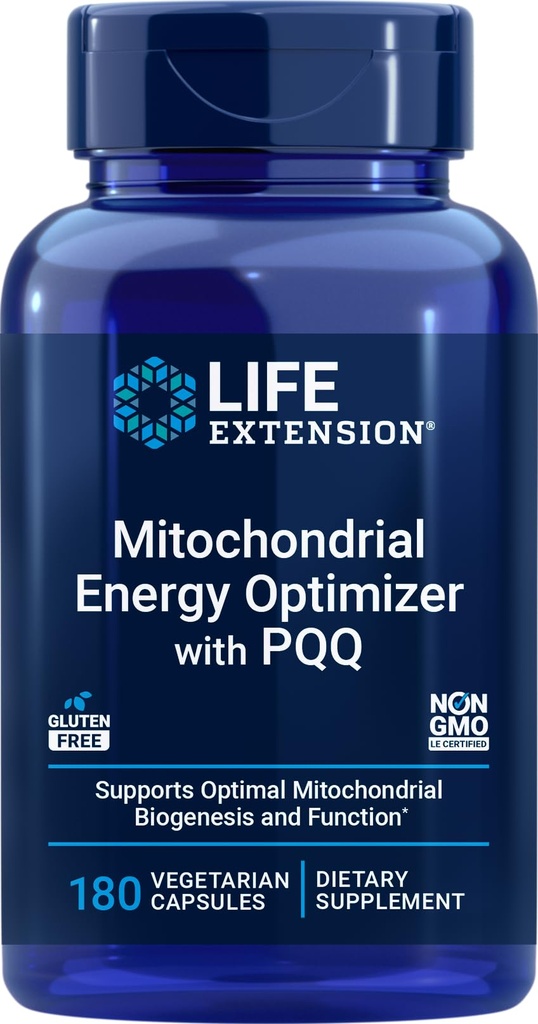 Life Extension Mitokondriel Energy Optimizer med PQQ, 180 vegetariske kapsler