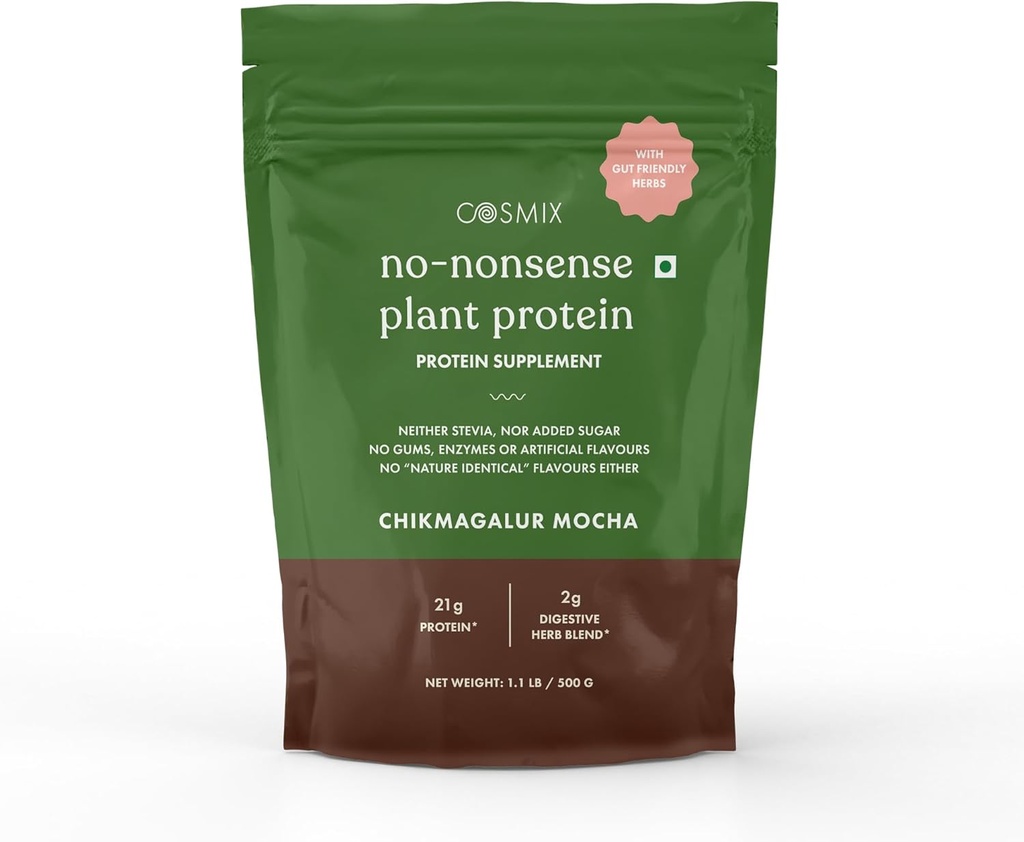 cosmix Ingen nonsens Plant Protein Note 124; Organic Brown Rice & Pea Isolate