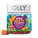 OLLY Kids Multivitamin & Probiotisk Gummy, fordøjelsesstøtte, Vitaminer A, D, C, E, B, Zink, Chewable Supplement, Berry Flavored, 35 Day Supply - 70 Greve