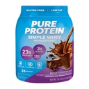 Pure Protein Simple Whey Protein Powder, Gluten Free, 23G Protein, Rich Chocolate, 1,6lbs