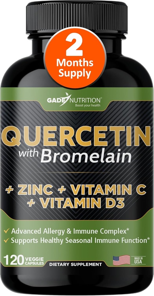 Gade Nutrition Quercetin med bromelain Vitamin C og Zink Vitamin D3