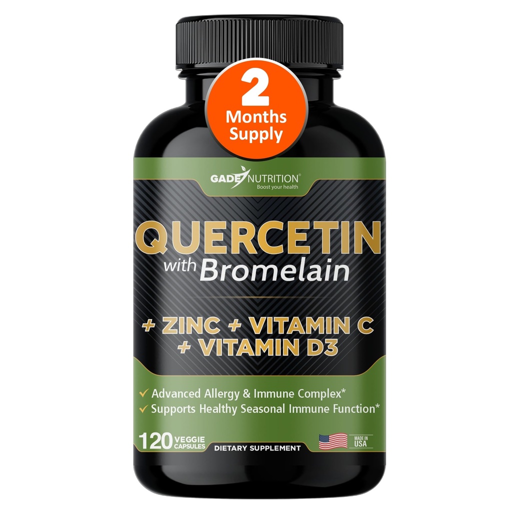 Gade Nutrition Quercetin med bromelain Vitamin C og Zink Vitamin D3
