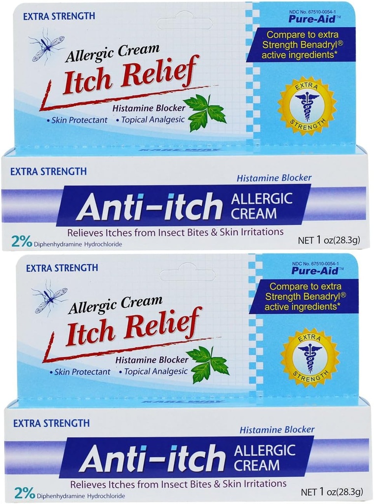 Anti- Itch Allergisk Cream - 1oz (2 Pack)