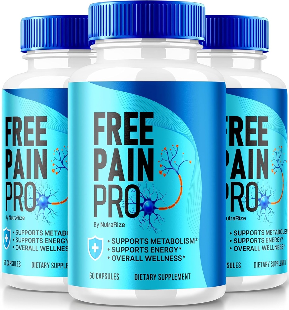 NutraRize (3 Pack) Free Pain Pro Kapsler, Official Keto Formel for Fit og sund krop, Alle naturlige supplement til støtte Samlet wellness, Premium FreePainPro piller anmeldelse (180 Kapsler)