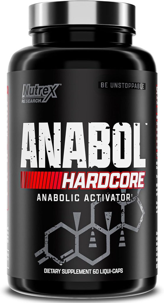 Nutrex Research Anabol Hardcore Anabolske Aktivator, Muscle Builder og Hadeagent, 60 Pills