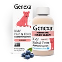 Genexa Children 's Clean Acetaminophen Mea124; Pediatrician Foretrukne Ingredienser Mea 124; Pain & Fever Reducer for Kids Measures 124; Dye Free, 0% Kunstige Additiver Measures 124; Age 2- 11, Delicious Organic Blueberry Liquid, 4 fl oz