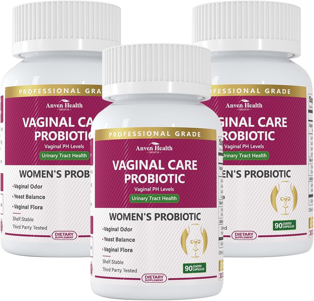 Vaginal Probiotika for kvinder pH Balance med Prebiotika - 60 Millioner Kvinder Probiotika for Vaginal Flora, Odor, Gær & fordøjelsessygdomme med Saffron, Cranberry, Vegan & Non- Gmo